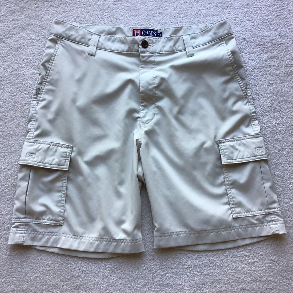 CHAPS CARGO SHORTS BEIGE SIZE 34